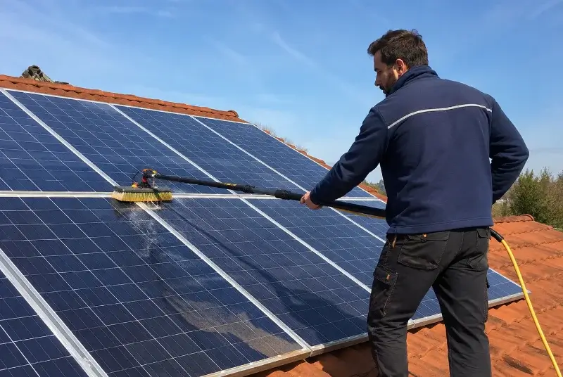 Nettoyage et entretien de panneaux solaires à Bindernheim